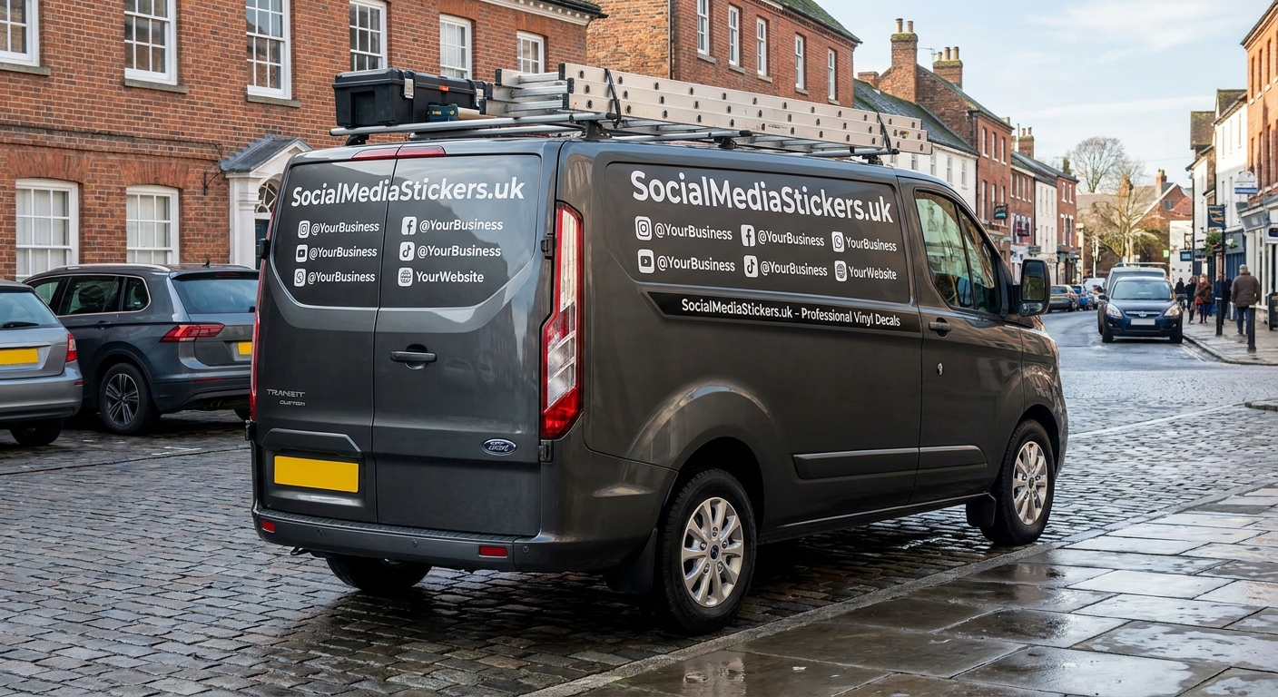 Social Media Stickers for Vans: Promote Your Business Wherever You Go